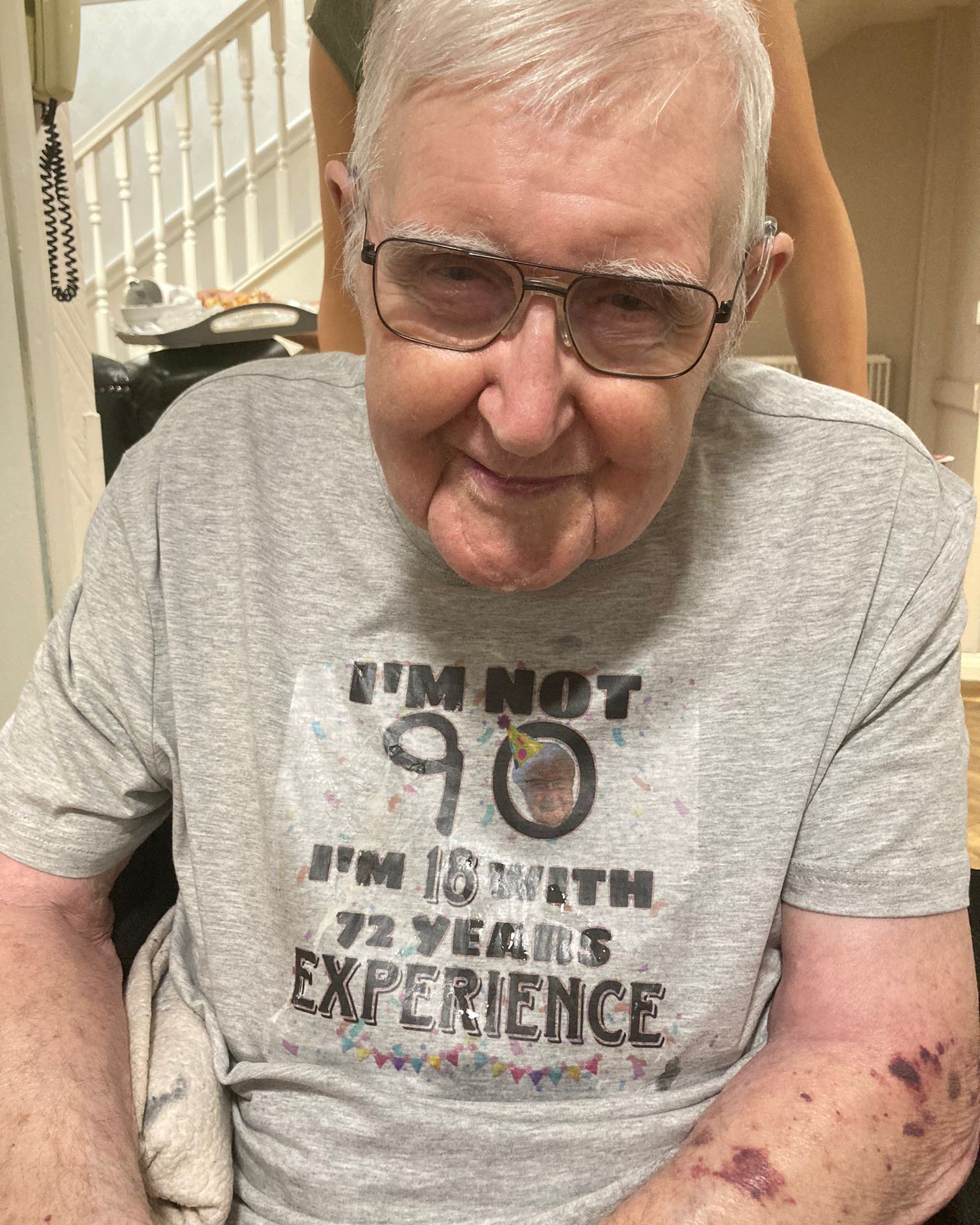 #lindisfarneclsnursing 

On Tuesday, we celebrated Malcolm’s 90th birthday with his family and friends 🎂
He had a birthday cake made by his daughter Julia from his mother’s recipe 😍
It was delicious! There was also dancing and singing and the birthday boy had a great day with singer Jan Vickers. 
HAPPY BIRTHDAY MALCOLM from everyone 🥳