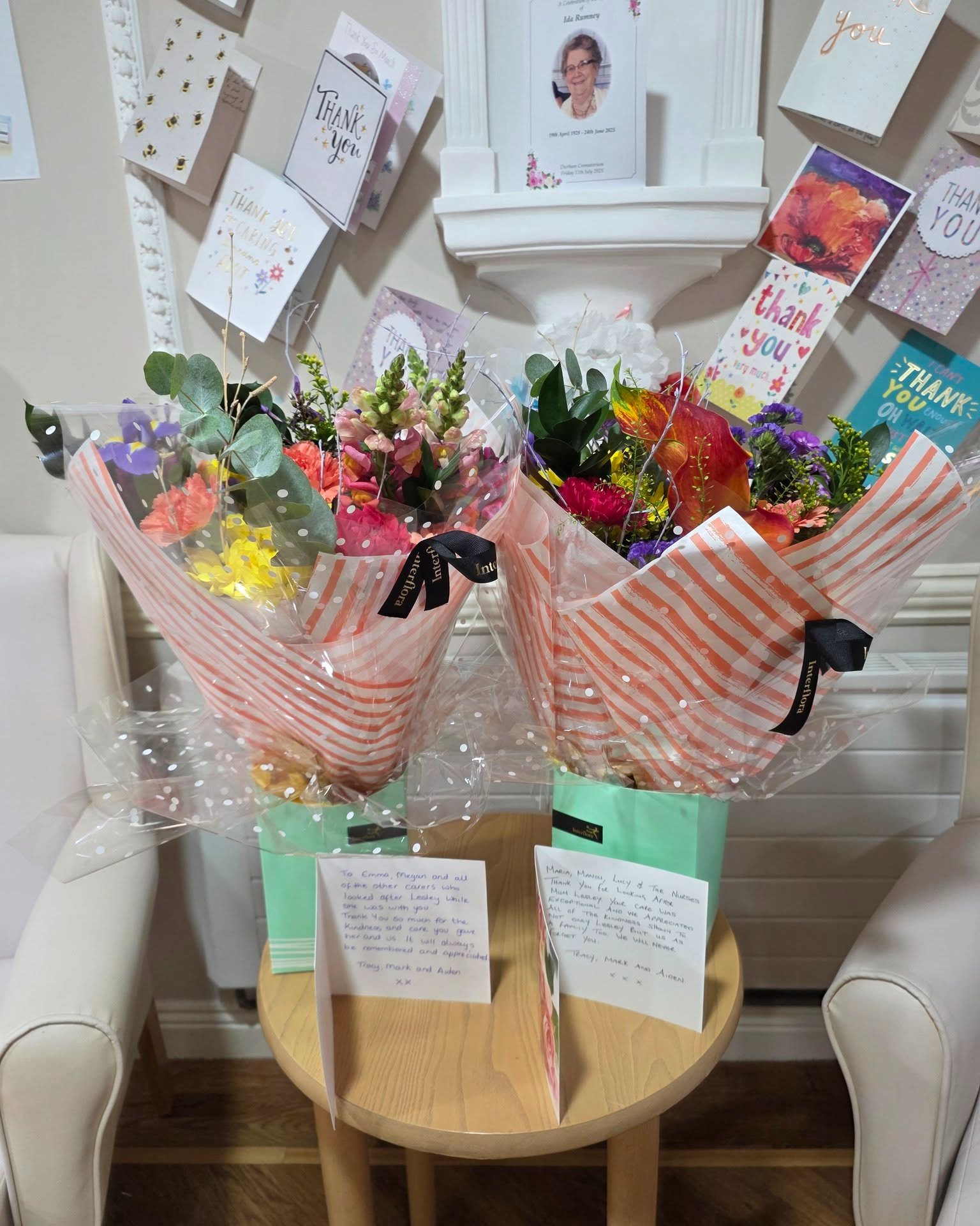 #clsnursing 
Lovely flowers and cards from the family of the late Lesley Joinson. The staff will miss Lesley very much.
