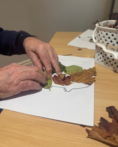 Autumn Arts & Crafts Fun at #lindisfarneseaham ! 🍁

Last week, our residents enjoyed a lovely seasonal craft activity celebrating the beauty of autumn. We ventured outside to collect a variety of colorful leaves, then used glue sticks to decorate hedgehog outlines with our finds. Each hedgehog was brought to life with its own personality — complete with eyes, noses, and smiles!

The room was full of laughter, creativity, and the wonderful scent of autumn leaves. Everyone loved seeing their unique hedgehogs come to life — a perfect way to welcome the new season! 🦔🍂✨
