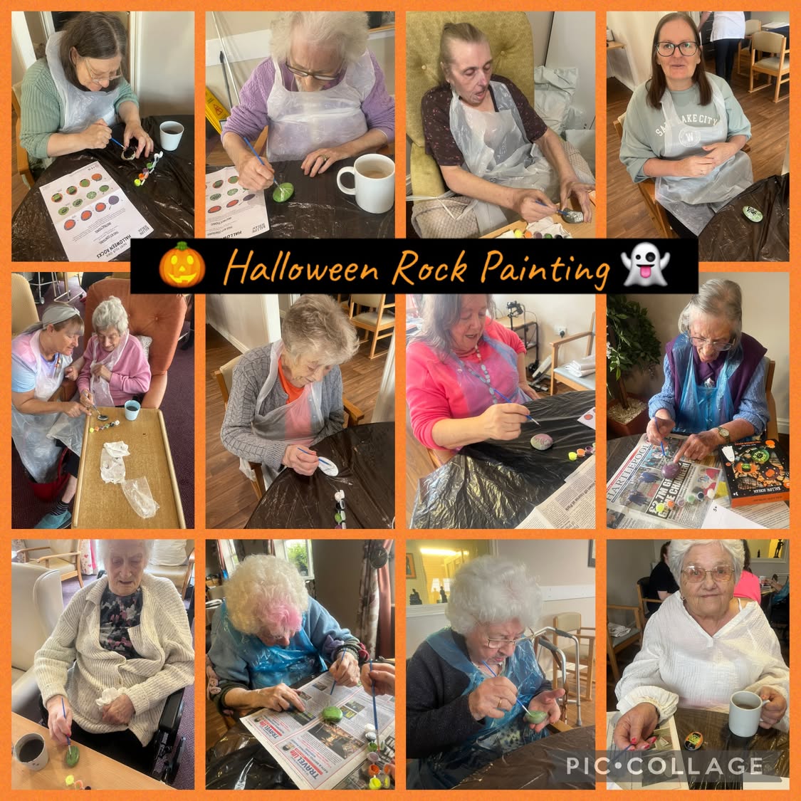 Lindisfarne Hartlepool have been getting into the Halloween spirit with some spooky rock painting fun! Our residents had a blast creating boo-tiful masterpieces 👻 🕷️ 🎃 #lindisfarnehartlepool #halloweencrafts
