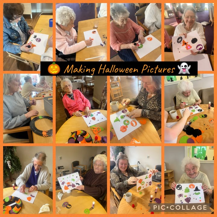 Witches, pumpkins, and a whole lot of creativity at #lindisfarnehartlepool ! Our residents had a fang-tastic time making Halloween pictures. They loved them that much, they have took pride of place on their bedroom door 🧙 🕸️ 🎃