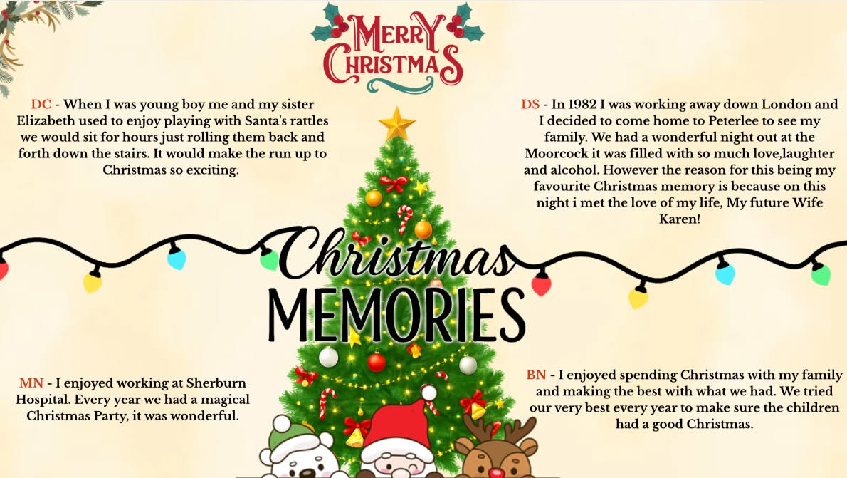#lindisfarneshotton 
Sharing Our Residents Most Magical Christmas Moments ✨🎄
Leoni took a festive walk down memory lane with our residents, asking them: “What’s one Christmas memory that has stayed with you over the years?”

The stories that followed were truly special moments filled with family traditions, childhood excitement, snowy mornings, and the simple joys that make Christmas unforgettable. ❤️❄️

We’ve captured these beautiful reflections and created our very own Christmas Memory Board, to share with all our families and friends. We hope these magical memories bring warmth to your hearts just as they did to ours. 🎁✨