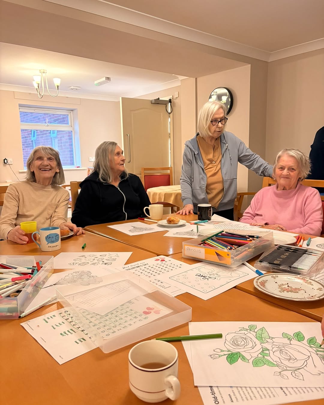 For Valentine's Day, Love was definitely in the air at #lindisfarneshotton ! 💕🎨

Our residents enjoyed a lovely Valentine’s-themed activity session, spending time colouring in beautiful pictures and getting creative with some festive crafts. ❤️

The highlight of the day was Valentine’s Bingo – everyone was so focused on their boards, making sure they didn’t miss a picture… especially with that Full House up for grabs! 👀🎉

Our residents were also delighted to enjoy a wonderful visit from Sam Naylor, filling the room with love, friendship, and plenty of warmth. ❤️

The afternoon was full of joy as everyone joined in with singing and dancing, creating such a happy and uplifting atmosphere. Smiles all around and lots of great memories made! 💃🕺

Thank you, Sam, for making the day so memorable for everyone! 💖