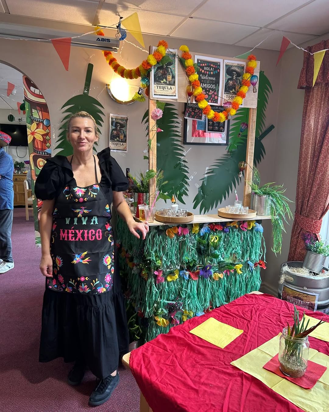 #LindisfarneSeaham
Residents had a great Mexican day with Mexican food, virgin tequila sunrises and shots. They also played games, listened to Mexican music and danced.