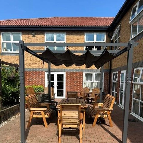 #lindisfarneseaham 
We would like to say a big thank you to Brian Fish for the generous donation to the Resident's fund which has enabled us to buy this beautiful Pergola for the residents to enjoy in memory of Molly.